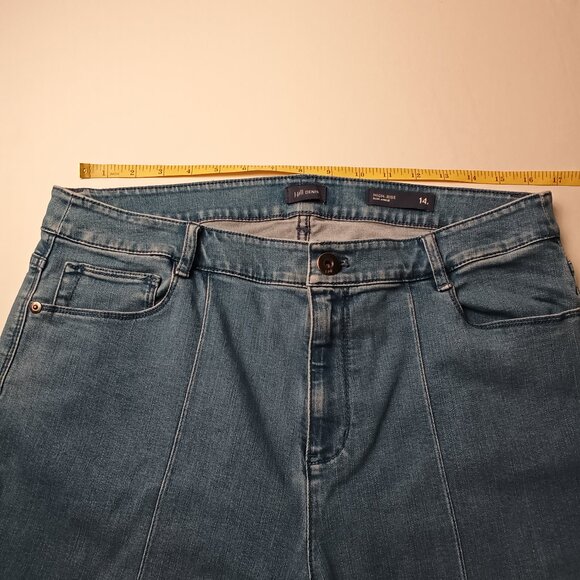J.Jill Denim Jeans High Rise Slim Ankle Size 14P Medium Wash Center Seam - Picture 6 of 9